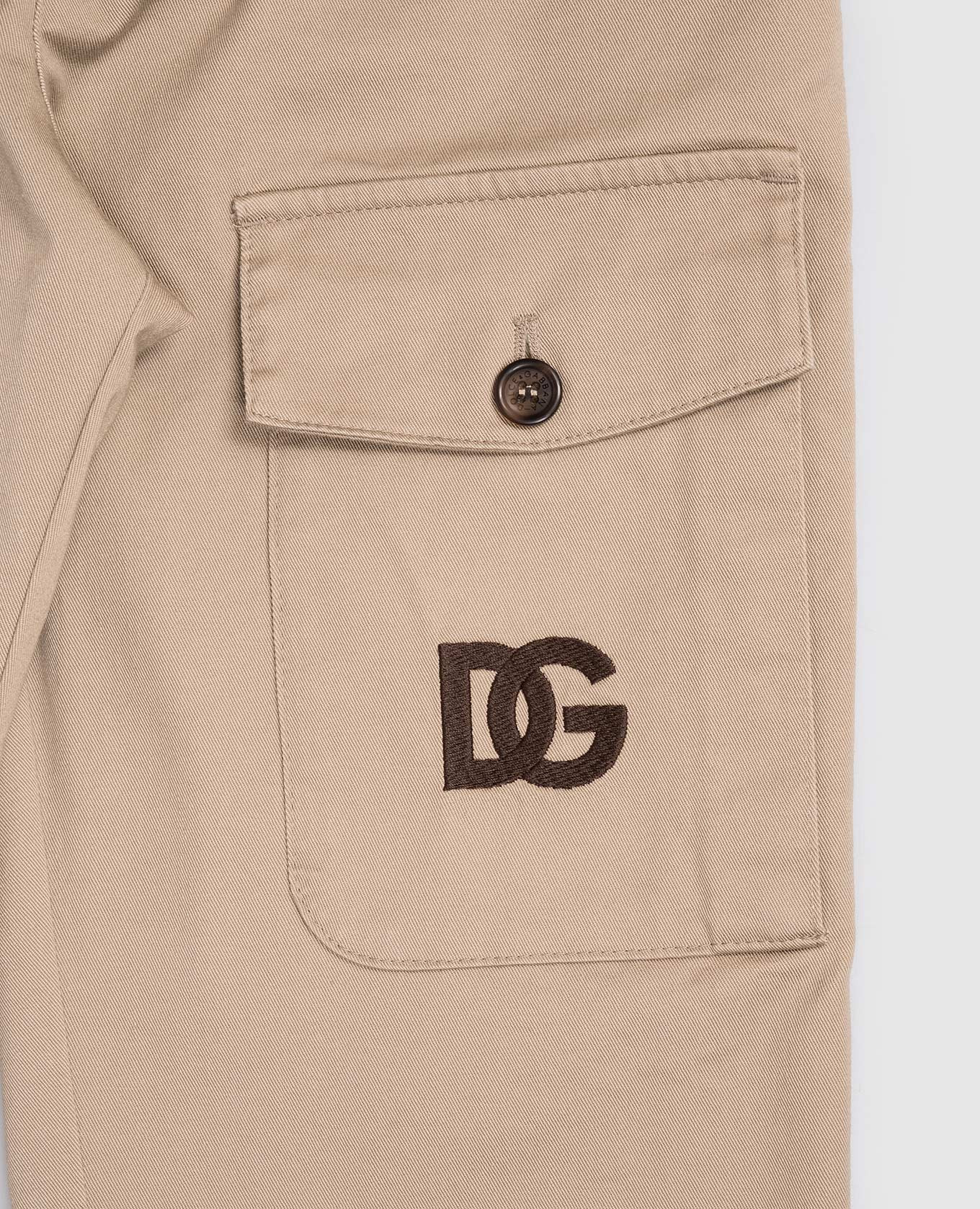 

Children's beige cargo pants with monogram embroidery Dolce&Gabbana