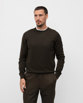 Sease Khaki wool jumper KR070XG004