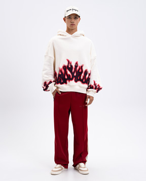 Palm Angels White Flames hoodie PMBB17EF25FLE002