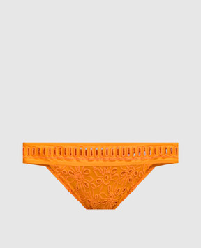 Ermanno Scervino Orange swimsuit panties with floral embroidery D444Y726OKF