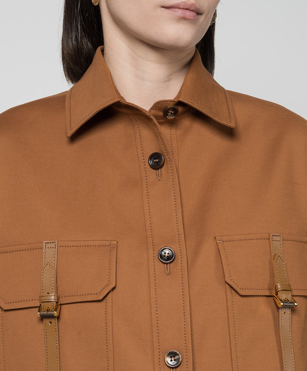 Max Mara - AGIATE brown cropped jacket AGIATE - shop with Denmark