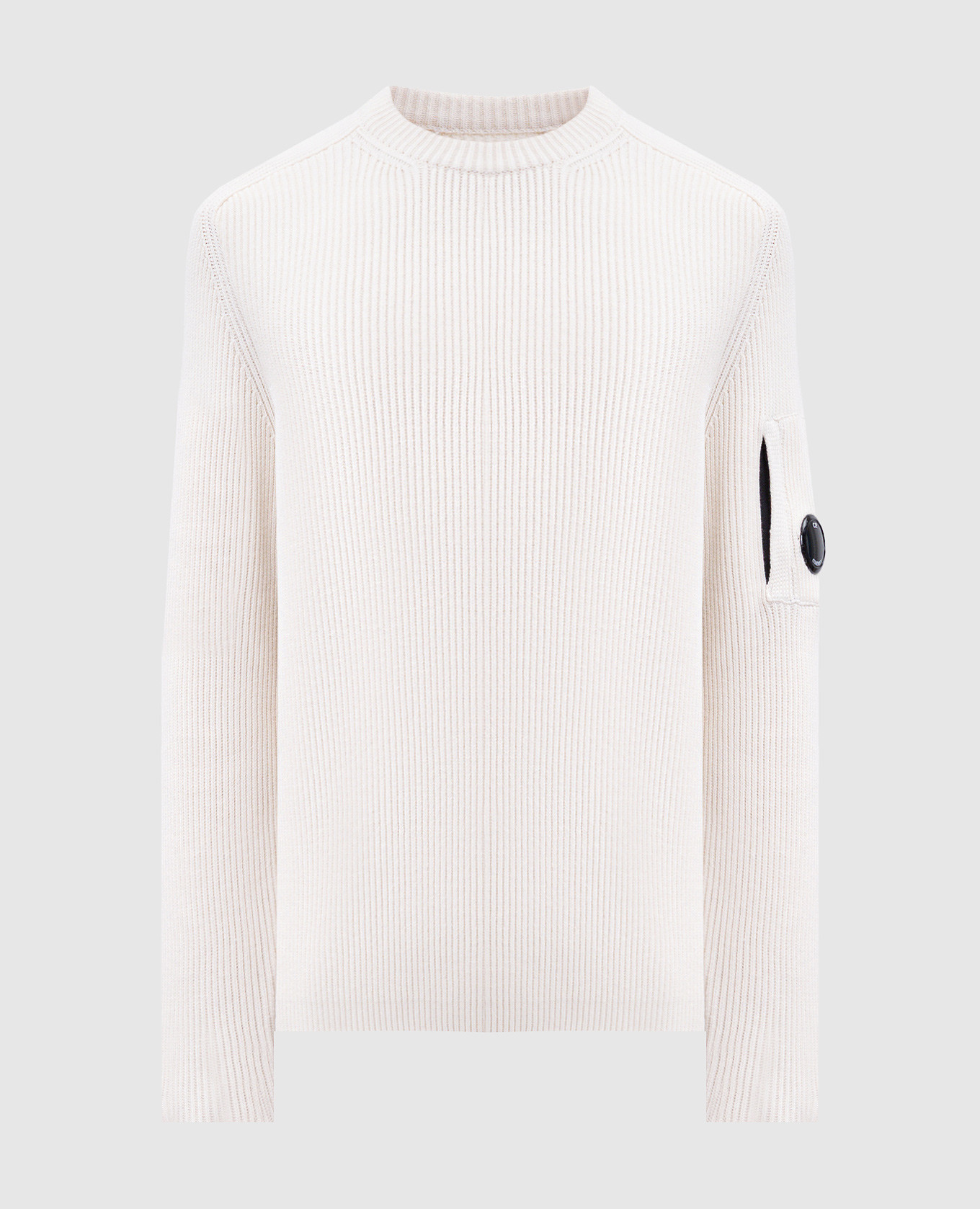 Beige sweater with logo C.P. Company