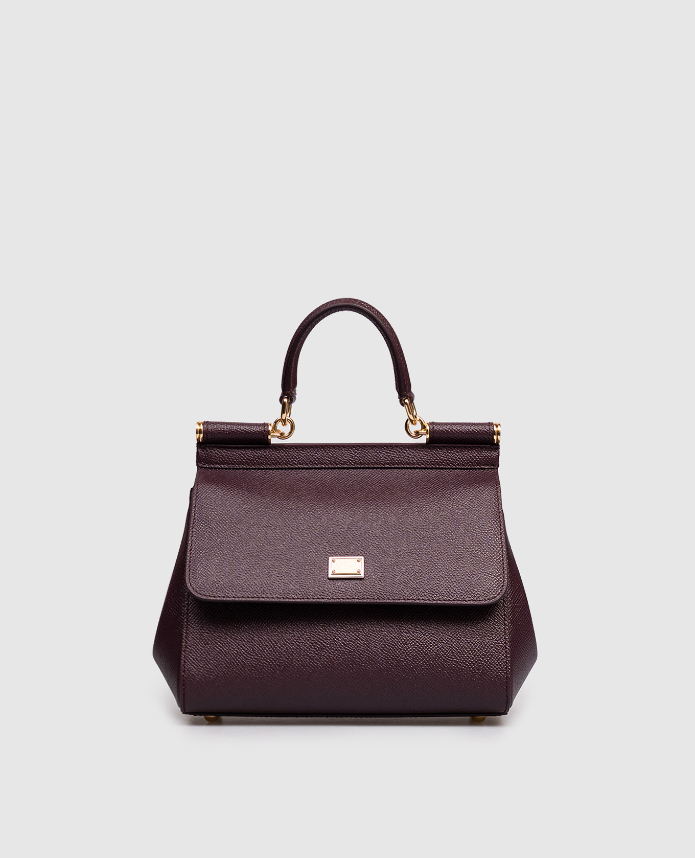 

Sicily purple leather bag with logo Dolce&Gabbana, Violet