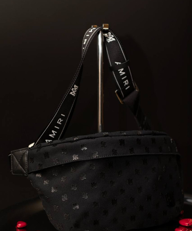 AMIRI - Black belt bag with textured logo AW23MHP002 - shop with