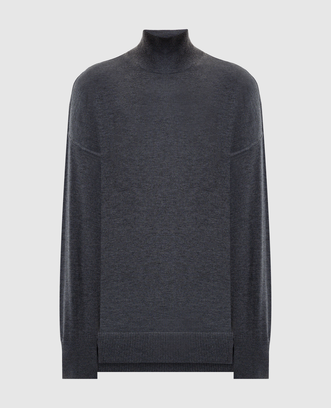 Gray sweater with slits Twinset