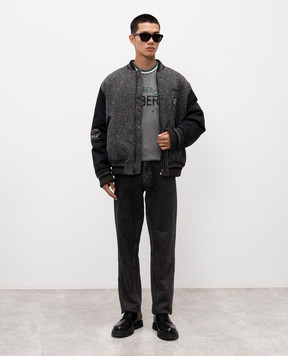 Iceberg Grey wool sweater with logo A0187469