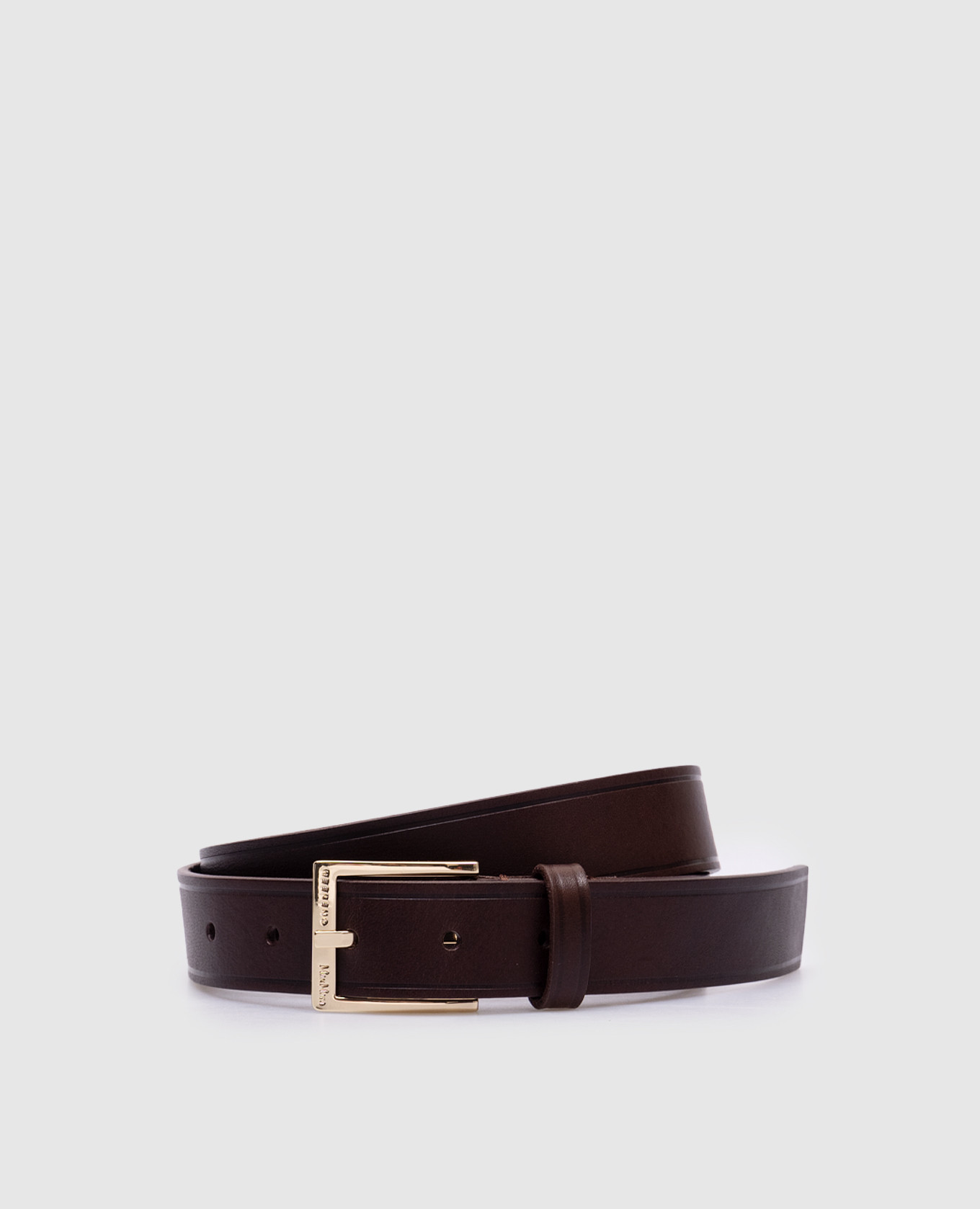 

NIGELLA brown leather belt with logo Max Mara Weekend