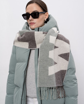 Woolrich Green wool scarf with logo CFWWAC2010FRUT5143