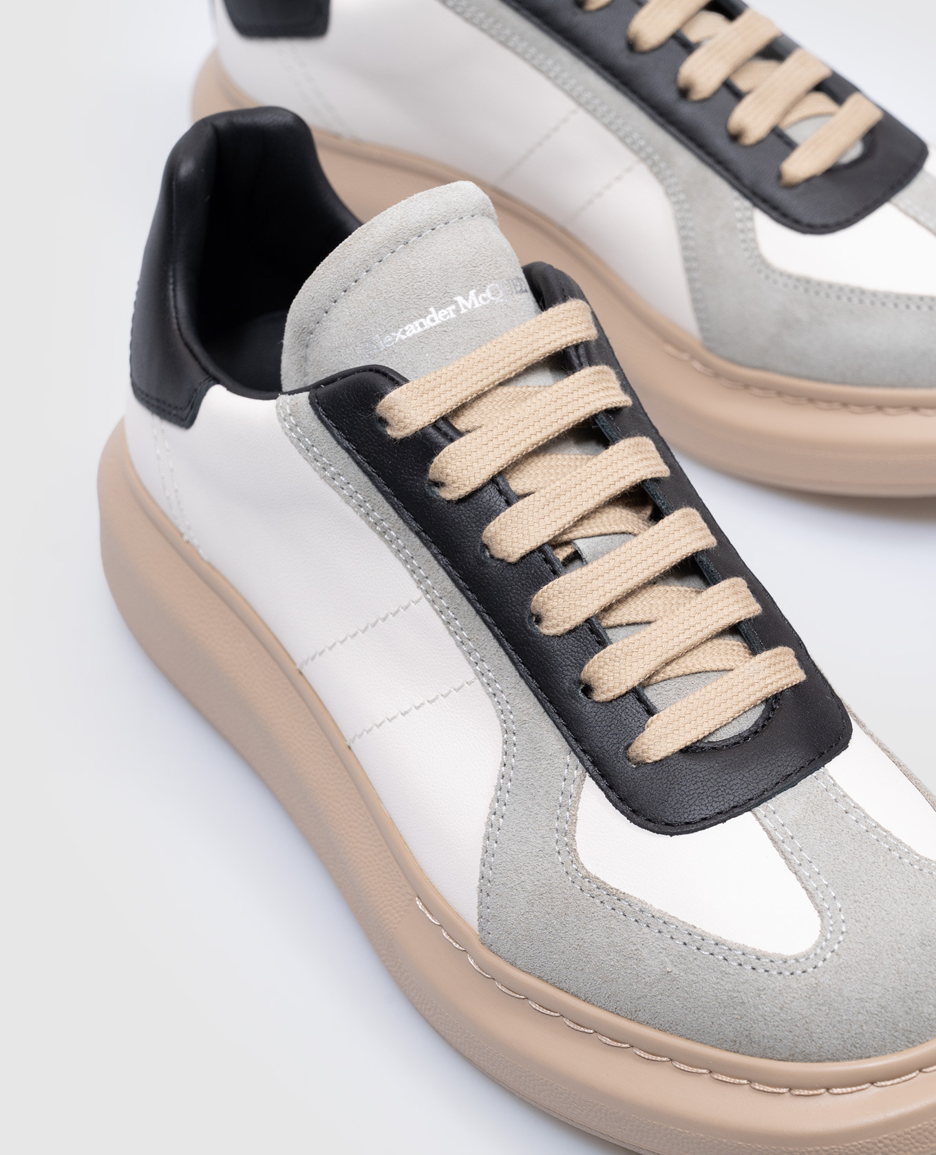 Leather sneakers with logo Alexander McQueen 5