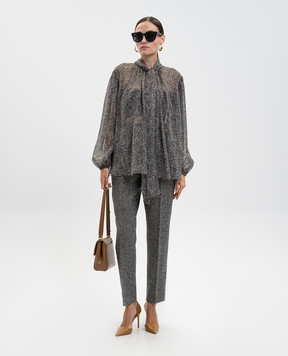Dolce&Gabbana Grey wool high-rise trousers FTAM2TFMBAR