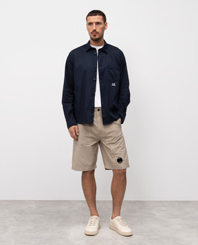 C.P. Company Beige shorts with logo MBE275A006406G