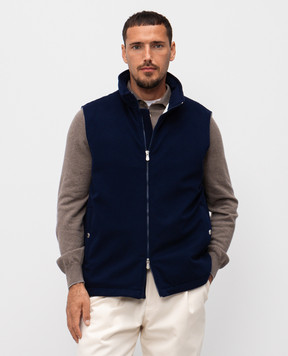 Brunello Cucinelli Blue wool down vest MM4701776