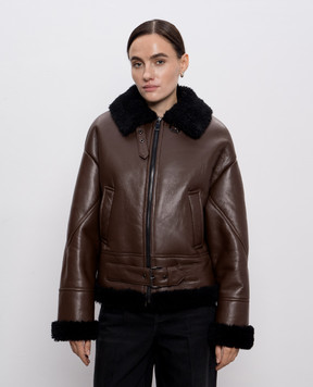 Babe Pay Pls Brown sheepskin coat 2315ELONGMACHER