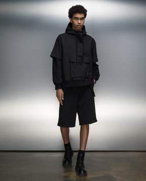 A Cold Wall Black shorts with logo embroidery ACWMB285