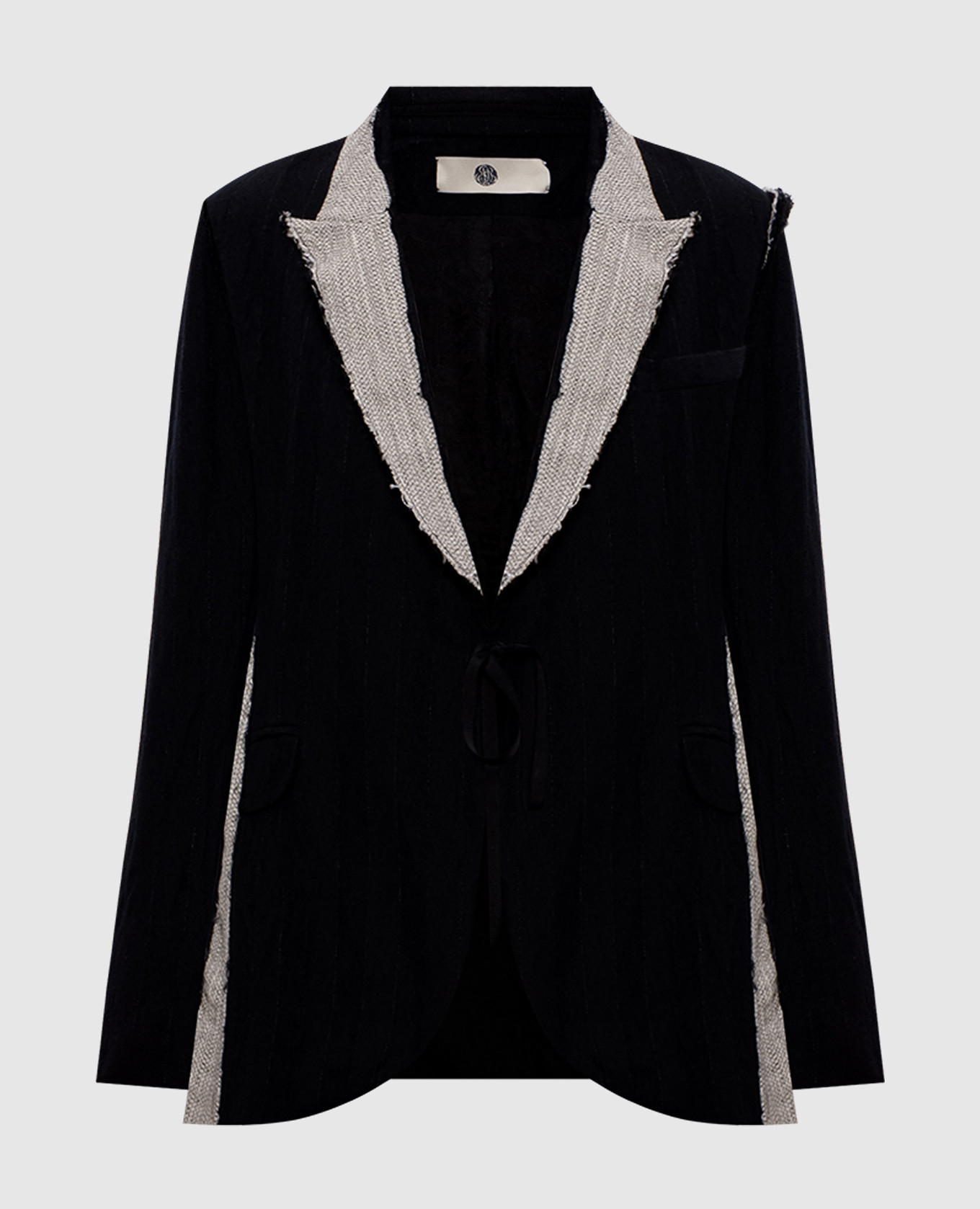 

Black wool jacket with contrasting inserts Marc Le Bihan