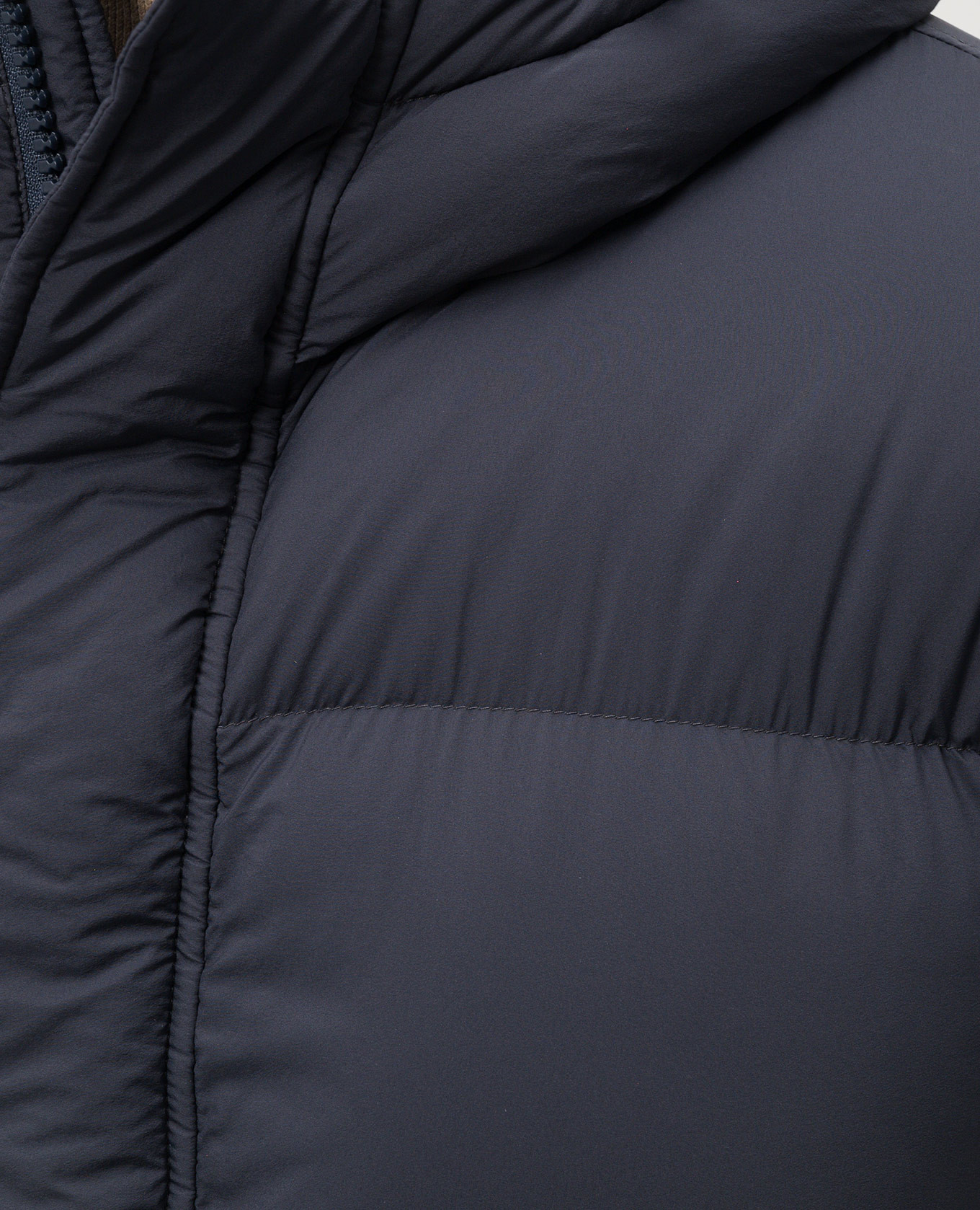 

Blue down jacket with metallic logo Herno