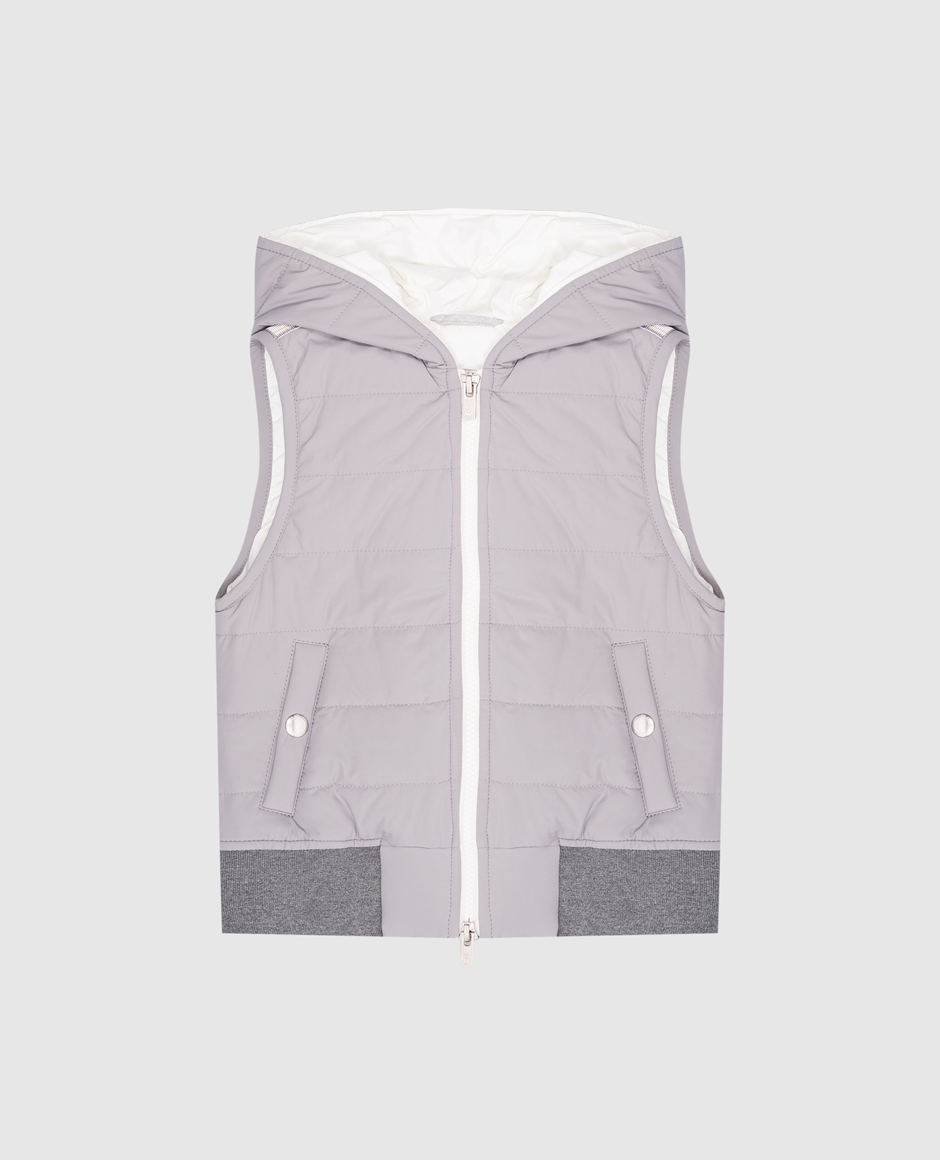 

Children's gray quilted vest Brunello Cucinelli, Grey