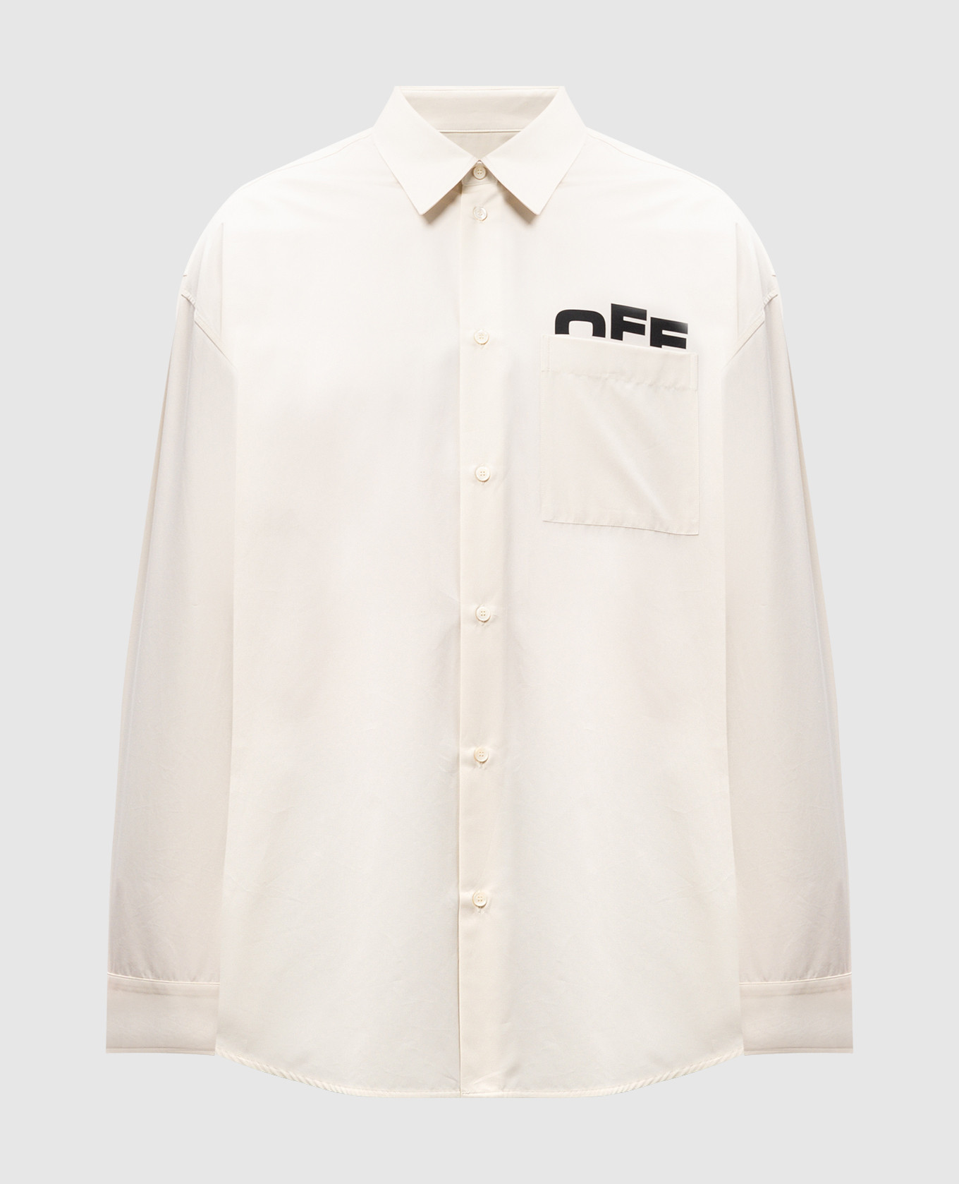 Off-White Beige shirt with logo