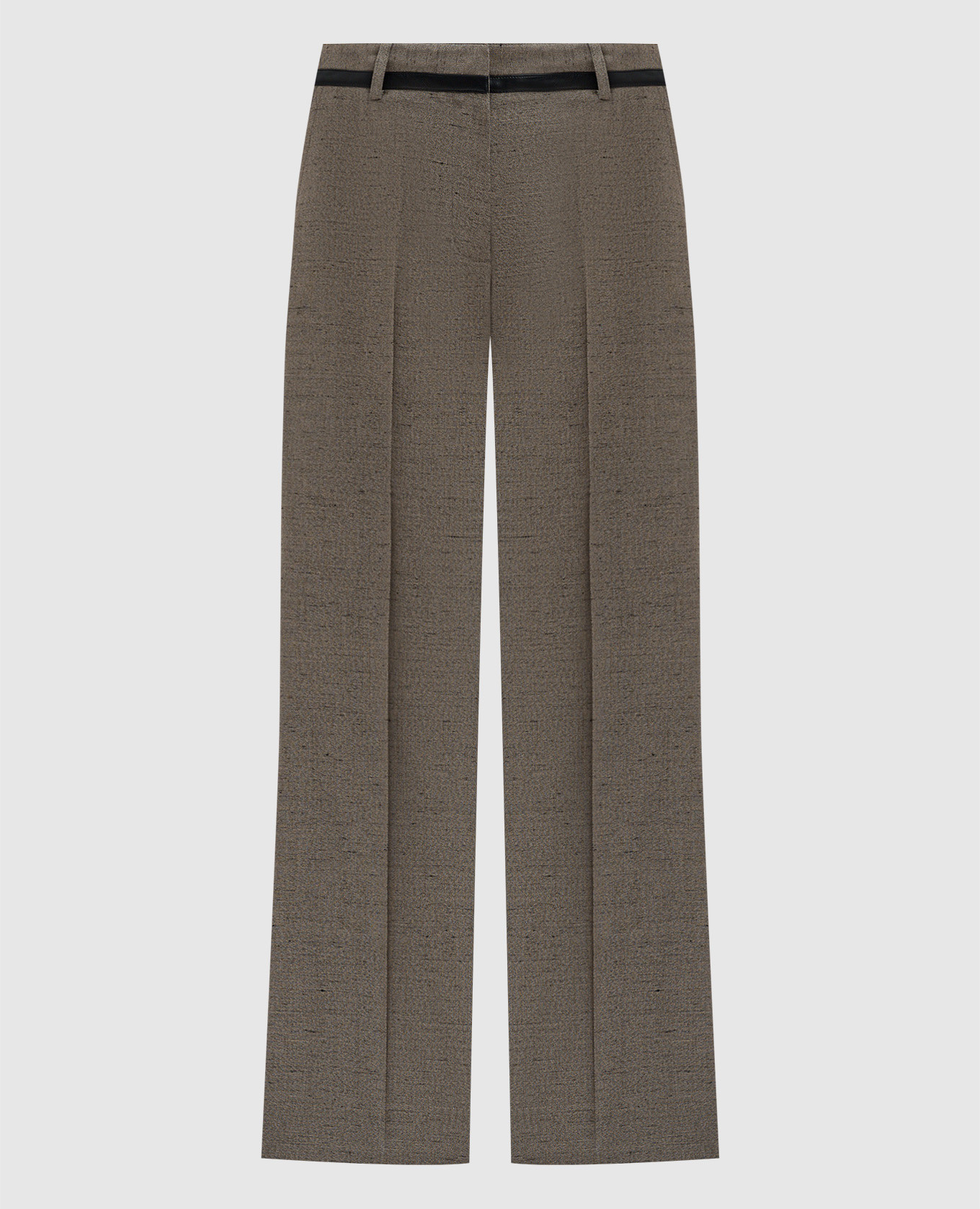 Pantalon Aiden marron mélangé avec lin