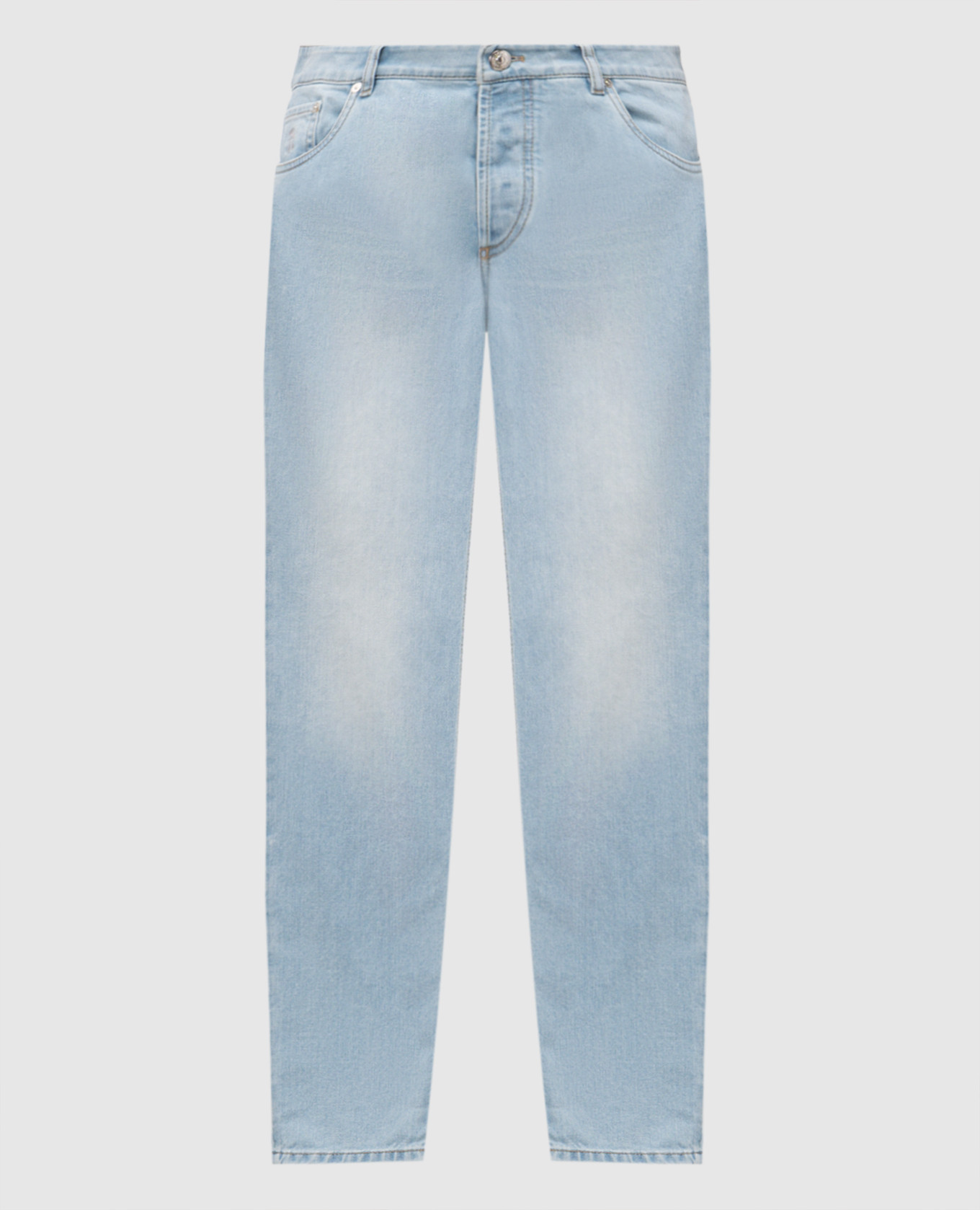 Blue jeans with logo Brunello Cucinelli