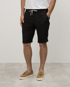 Cashmere&Whiskey Black linen shorts 2555