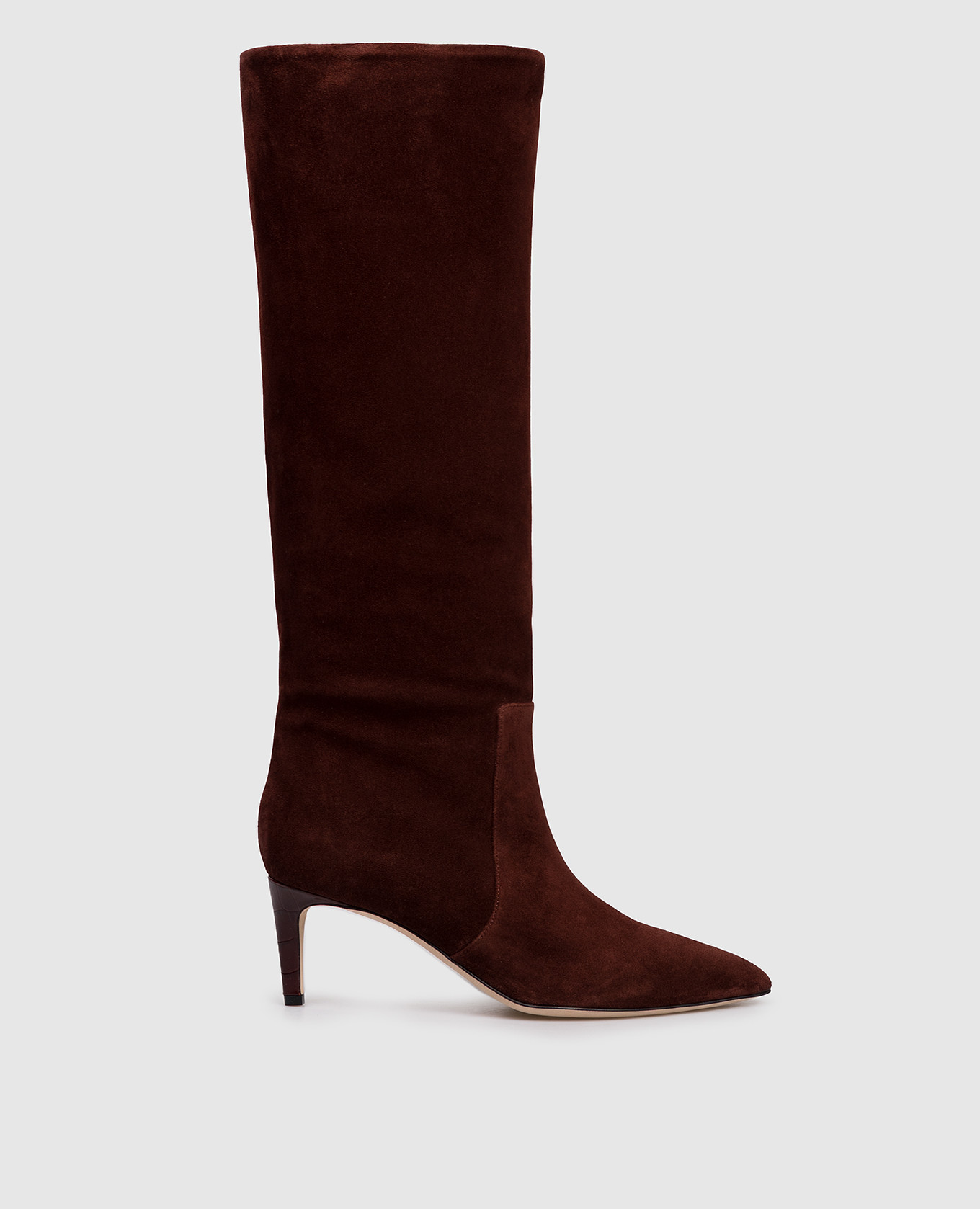 Brown Suede Stiletto Boots Paris Texas