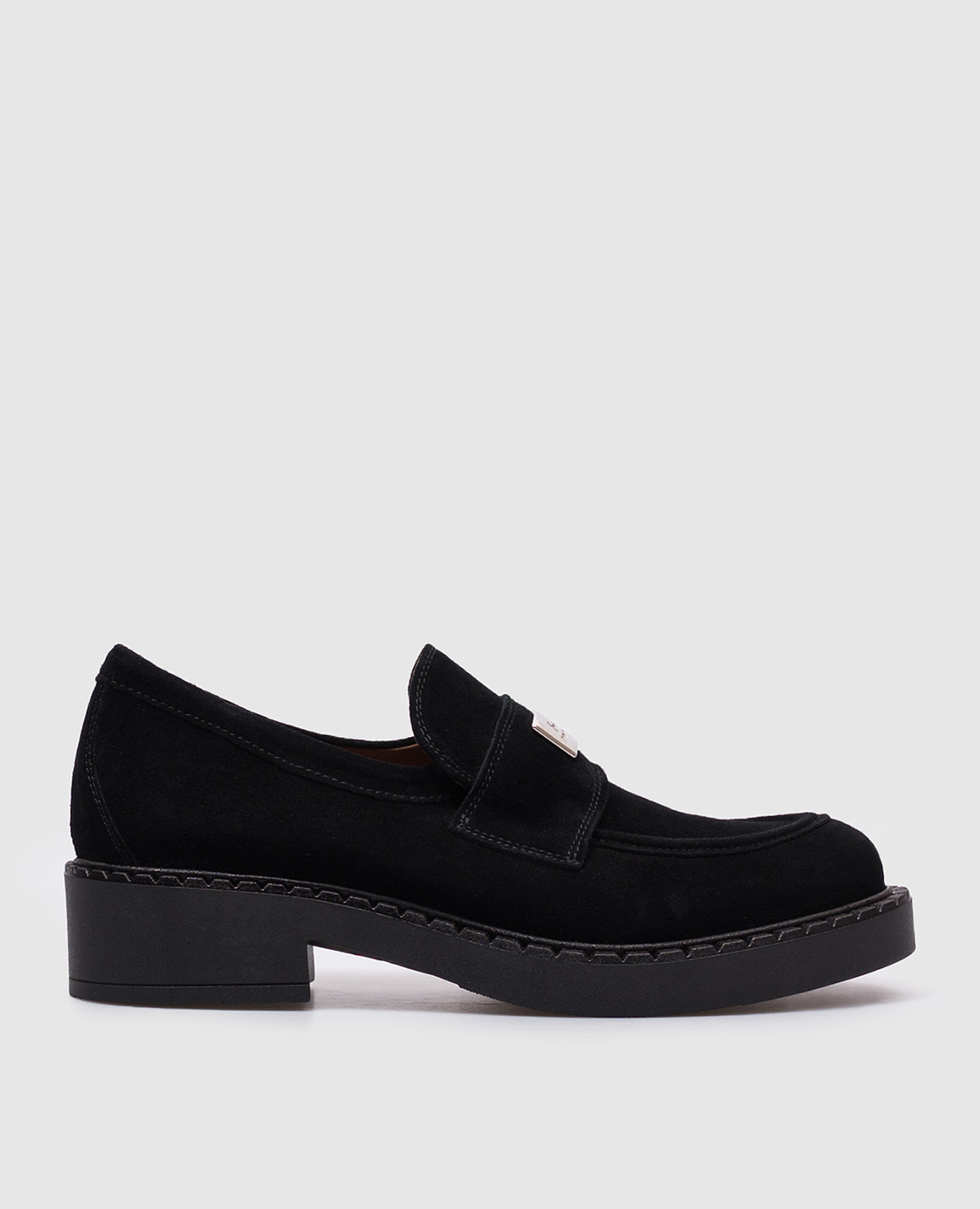 

Black suede loafers with logo Babe Pay Pls