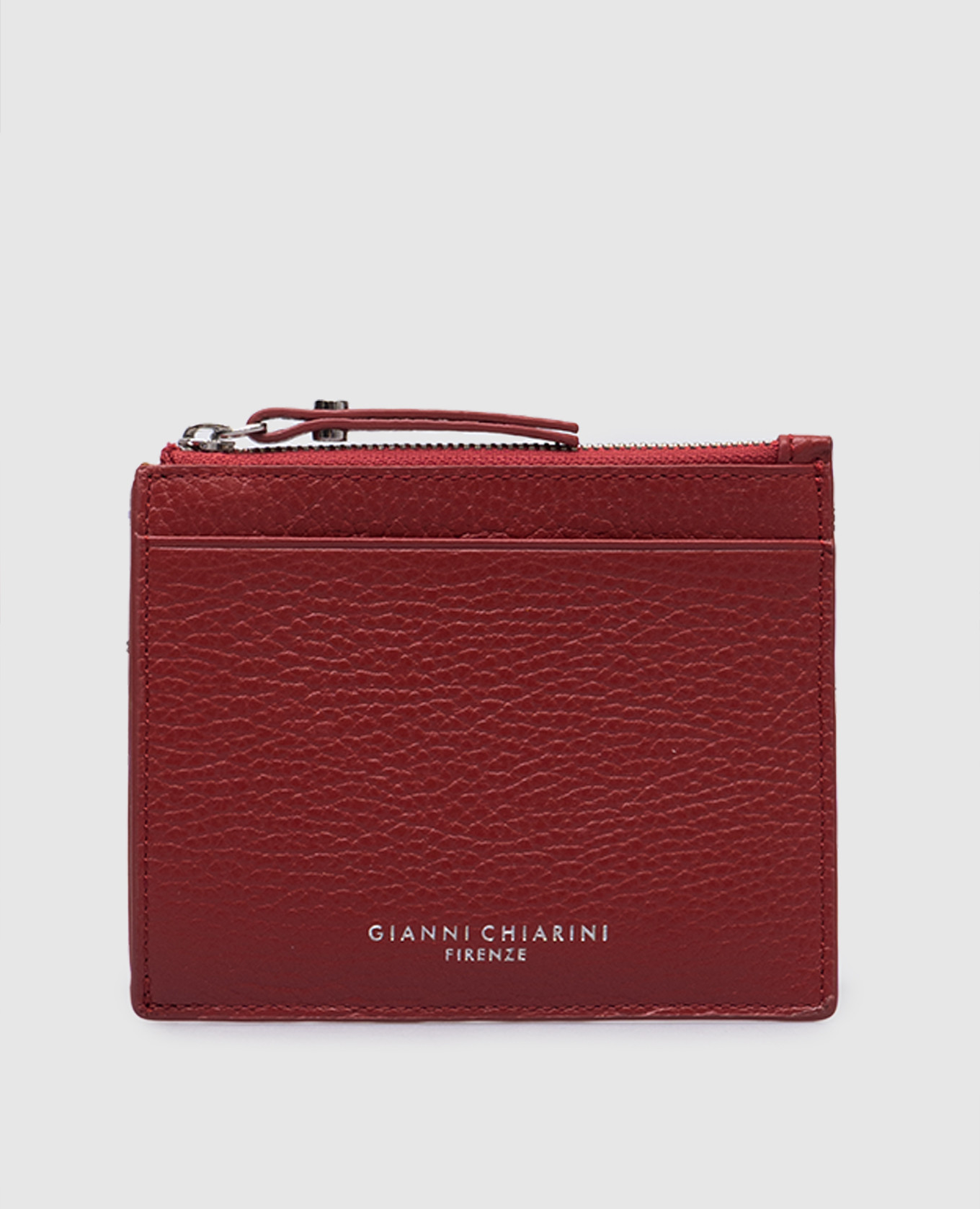 

Red leather purse with logo Gianni Chiarini