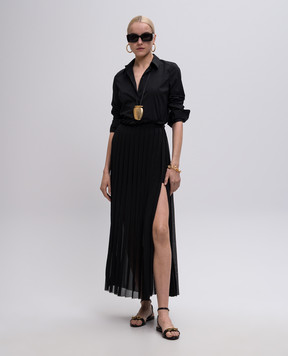 Ami Paris Black pleated skirt with a smell FSK353PL0027
