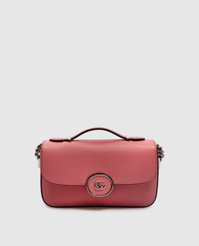 Gucci Pink leather crossbody bag with metallic logo 739722AABSG