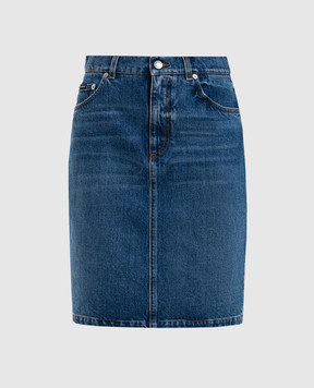 Dolce&Gabbana Blue denim skirt with logo F4C14DG8NR3