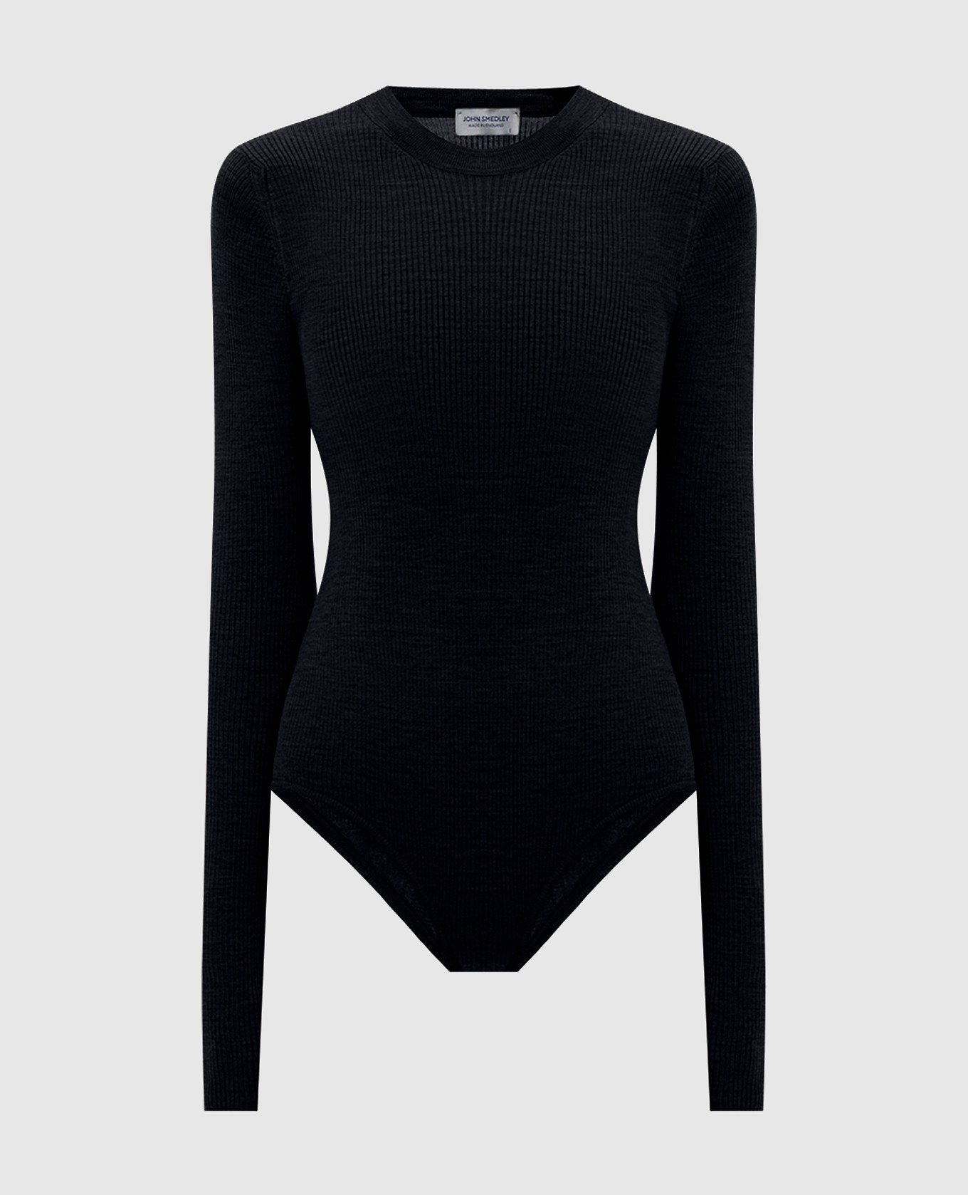 

KAYDON black merino wool bodysuit John Smedley