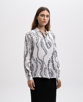 Versace Jeans Couture White shirt in Chain Couture print 77HAL201NS526