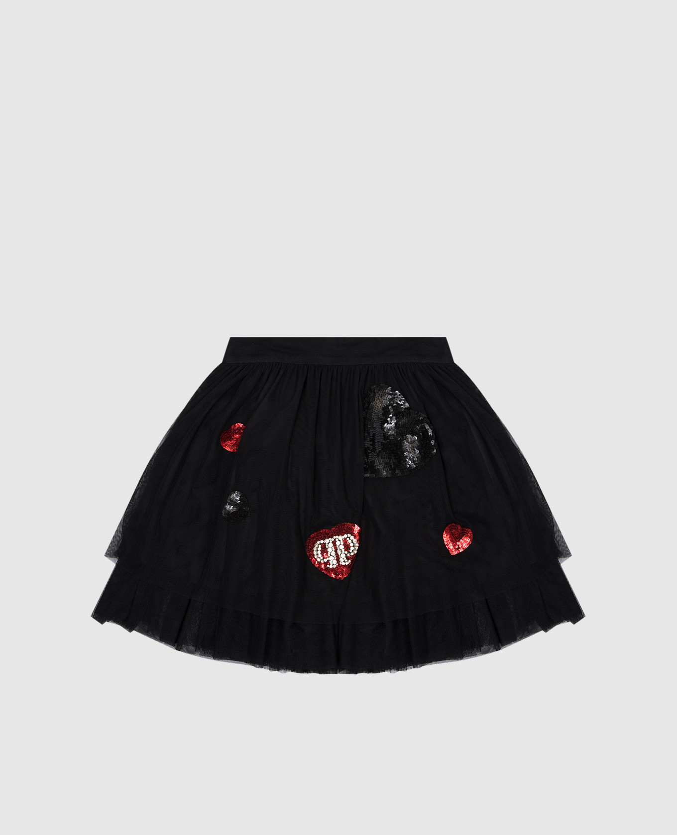 Children's black skirt with applications philipp plein