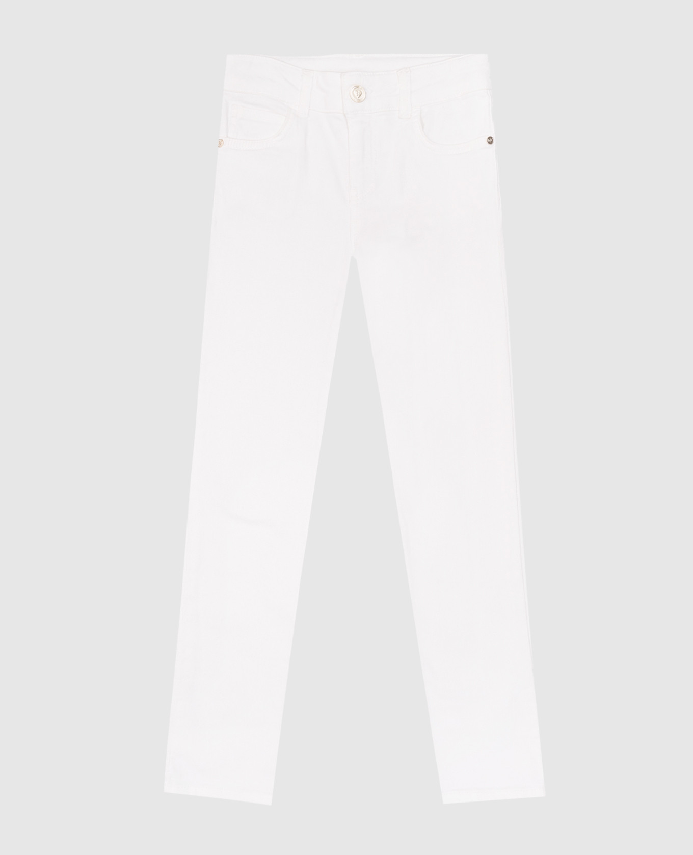 

Children's white skinny jeans with embroidery Twinset