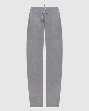Versace Grey melange cashmere sweatpants 10204641A14817
