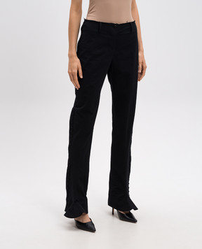 Marc Le Bihan Black pants with buttons 24301