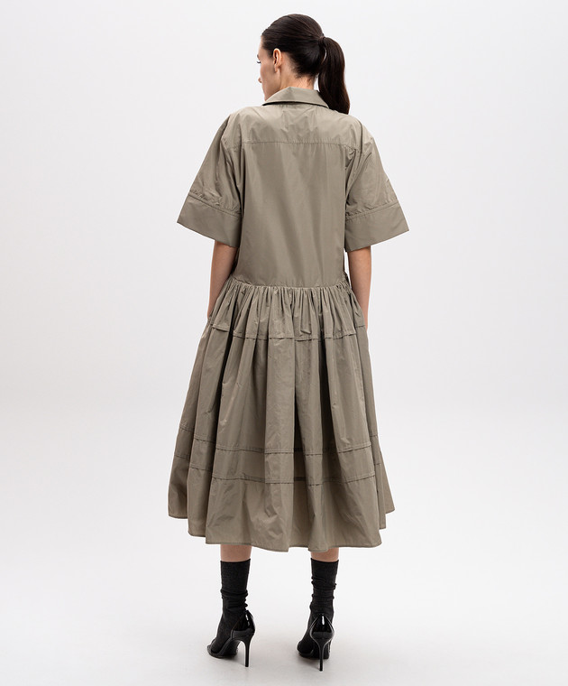 jil sander green dress Mint Draped Tulle Maxi Dress XXL