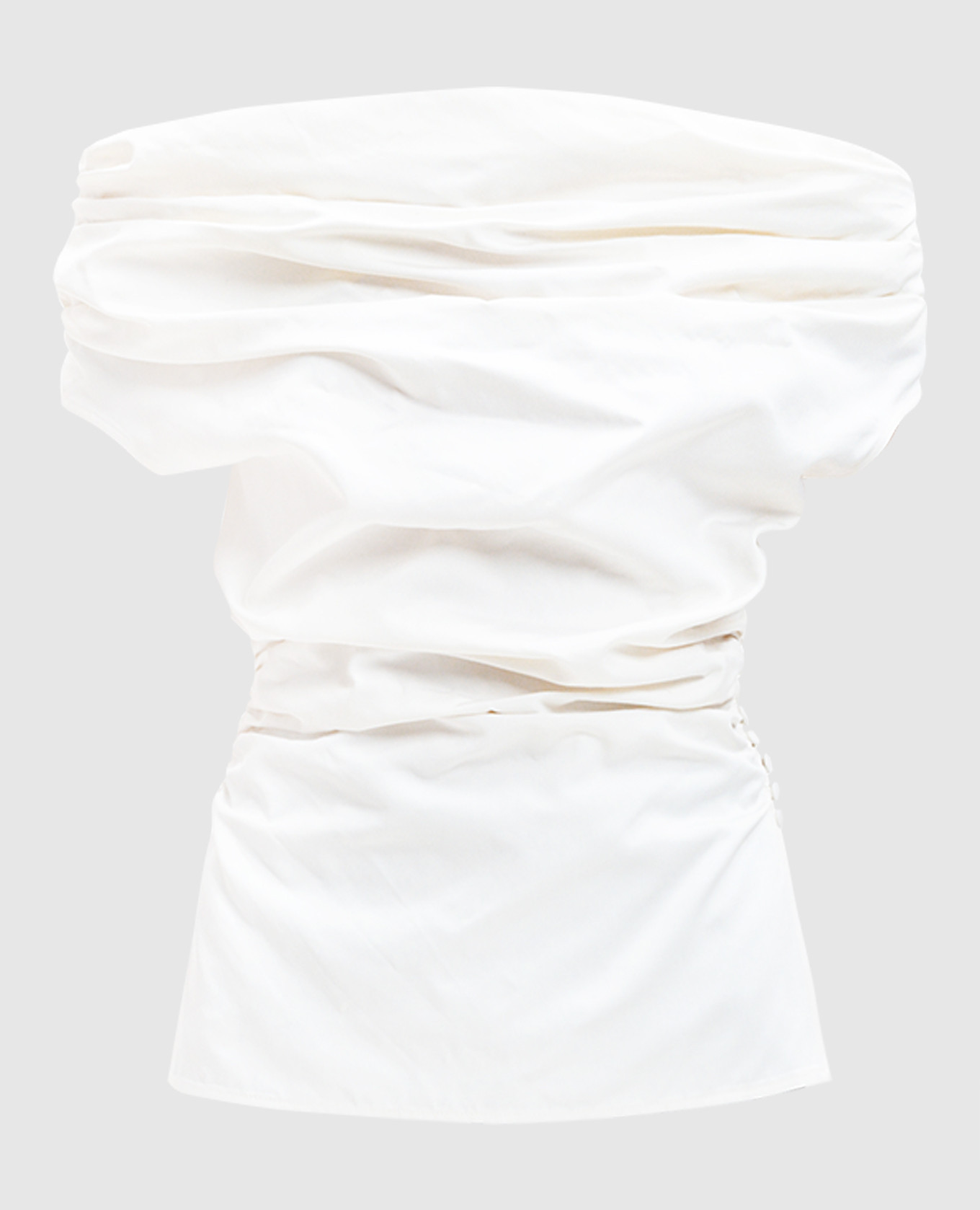 

White draped silk top Magda Butrym