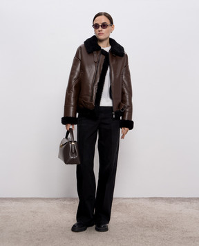 Babe Pay Pls Brown sheepskin coat 2315ELONGMACHER