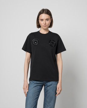 Coperni Black t-shirt with appliqué COPJS03TER504