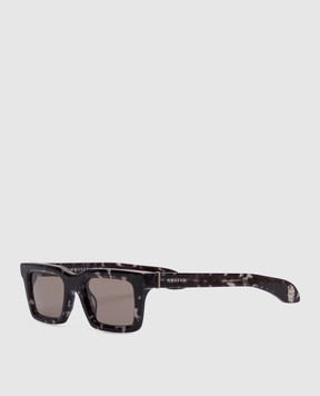 Alexander McQueen Black tortoiseshell sunglasses 821707J0749