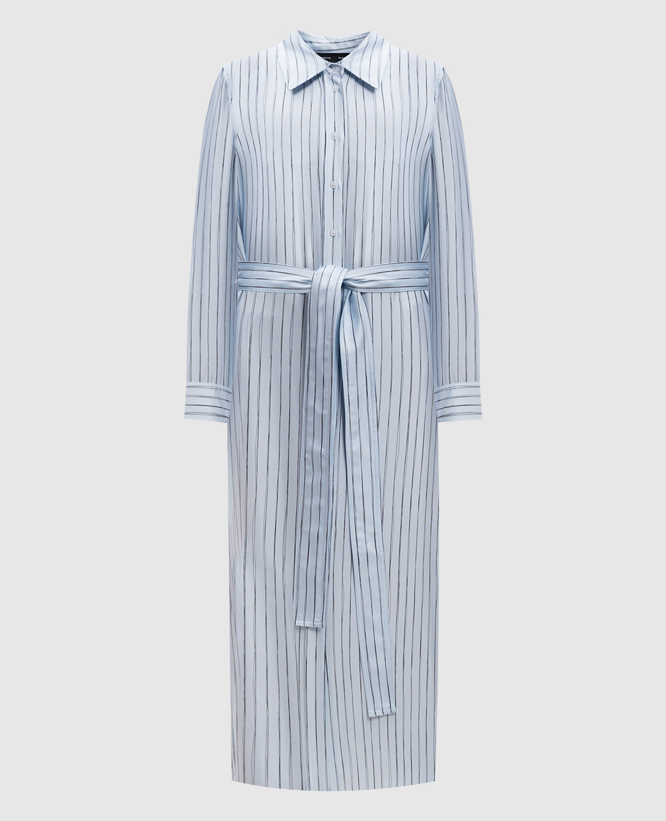 

Hannah blue striped silk shirt dress PROENZA SCHOULER, Light blue