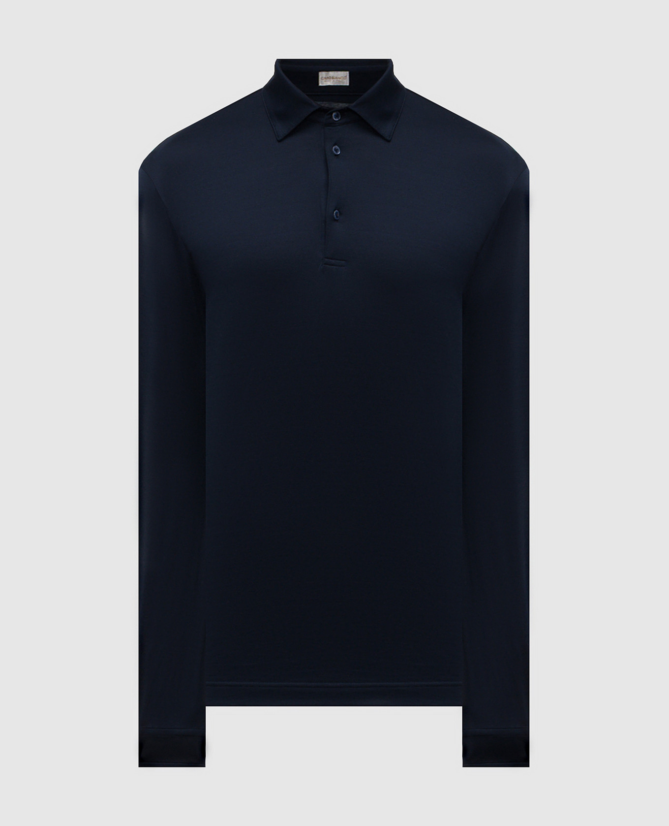 Blue long-sleeved polo shirt CAPOBIANCO