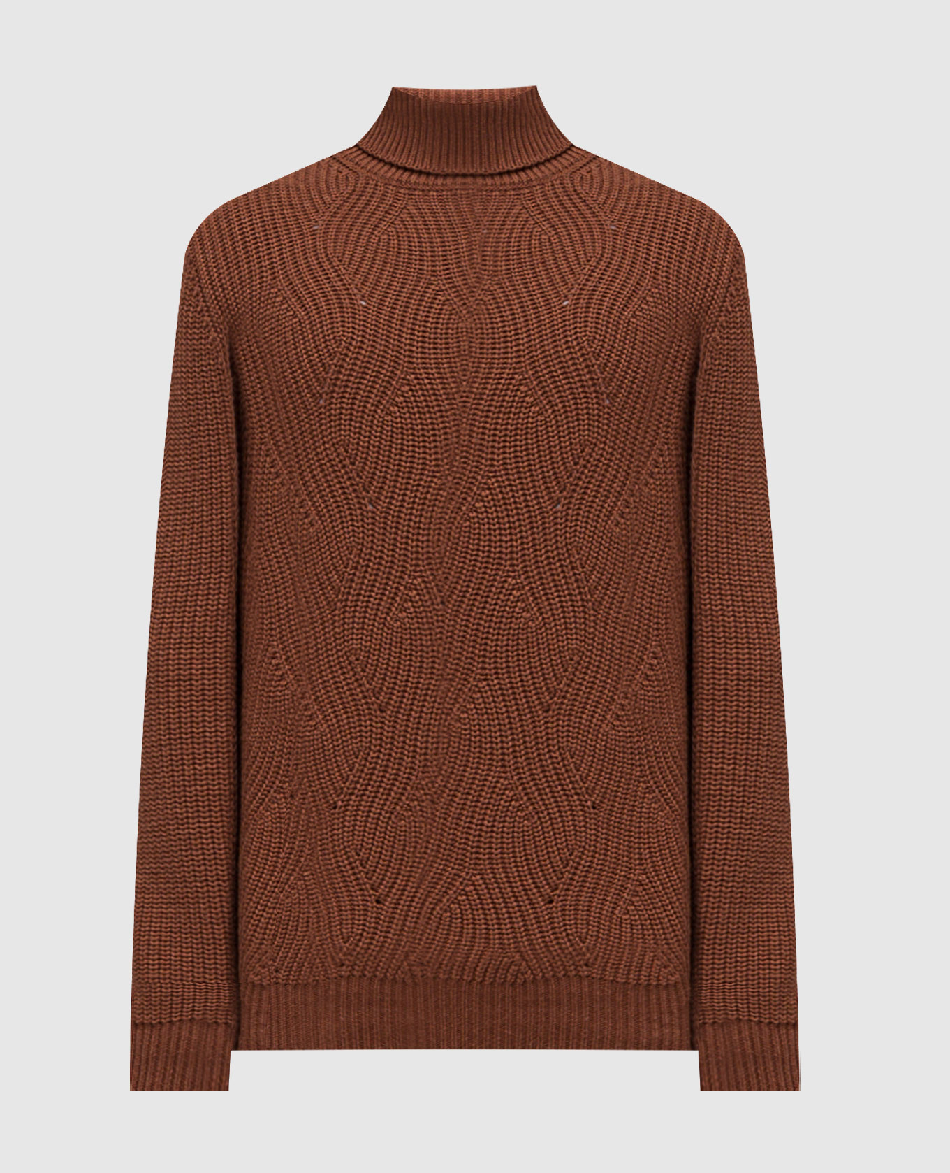 Brown wool sweater with a pattern Officina 36