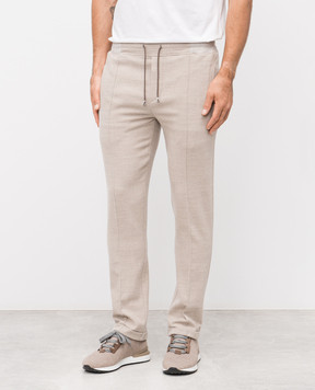 Doriani Cashmere Beige wool sweatpants P161CSF193T125