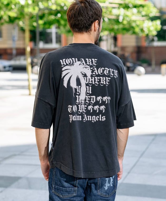 【関税無・国内発】 Palm Angels / Statement Monogram T-Shirt Palm Angels | Statement Monogram T-Shirt | Regular Fit T