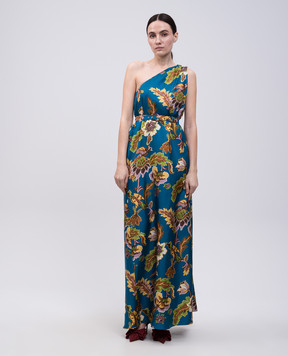 La DoubleJ Blue Swing Silk Floral Maxi Dress DRE0460SIL001LAR01