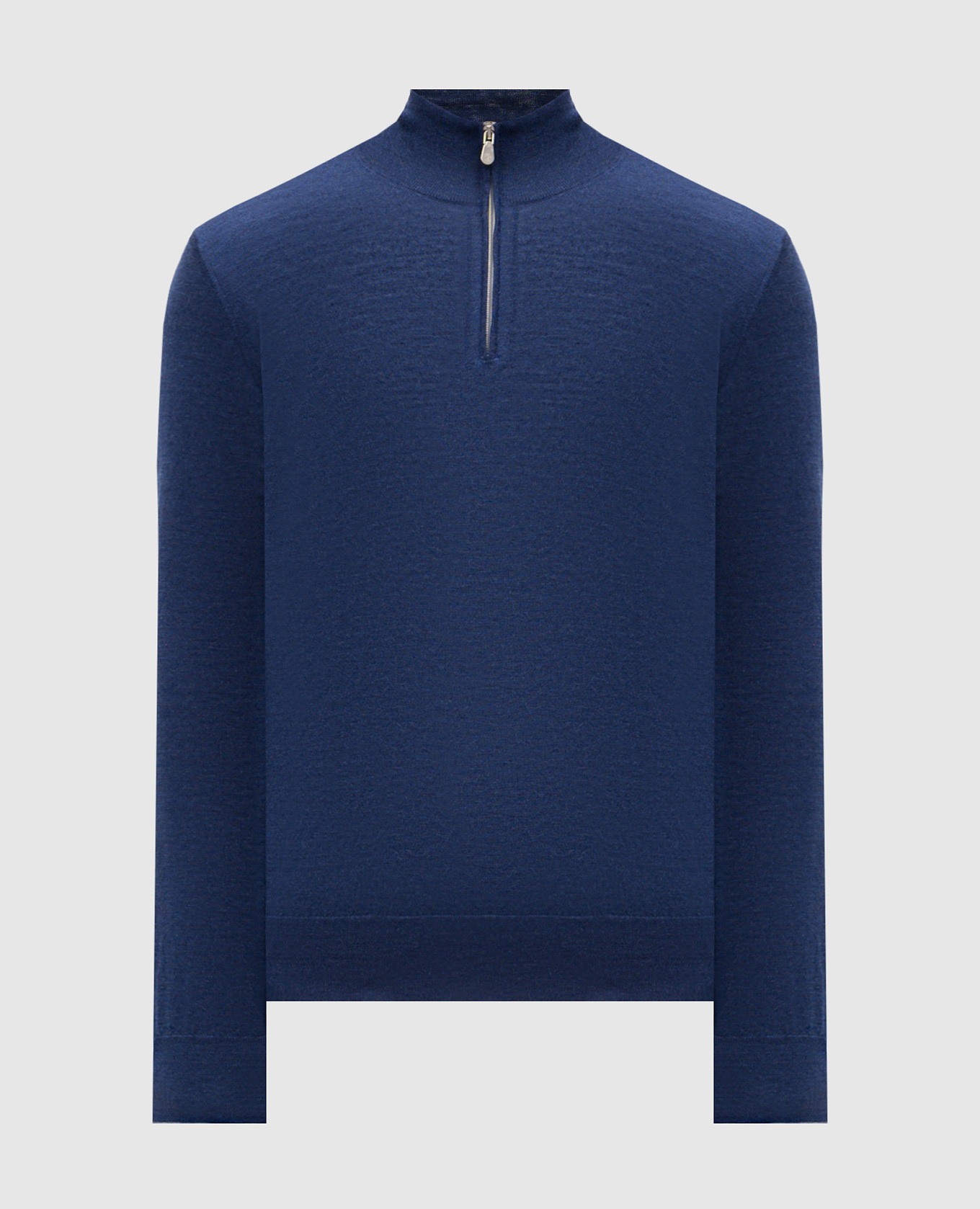 Blue cashmere, silk and linen jumper