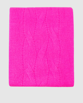 Solotre Pink patterned wool and cashmere scarf M3S0124S